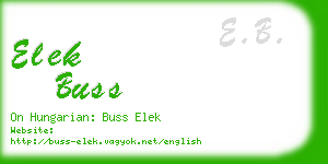 elek buss business card